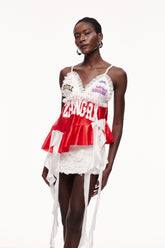 Ceallagh Kırmızı Dantel Saçaklı Üst